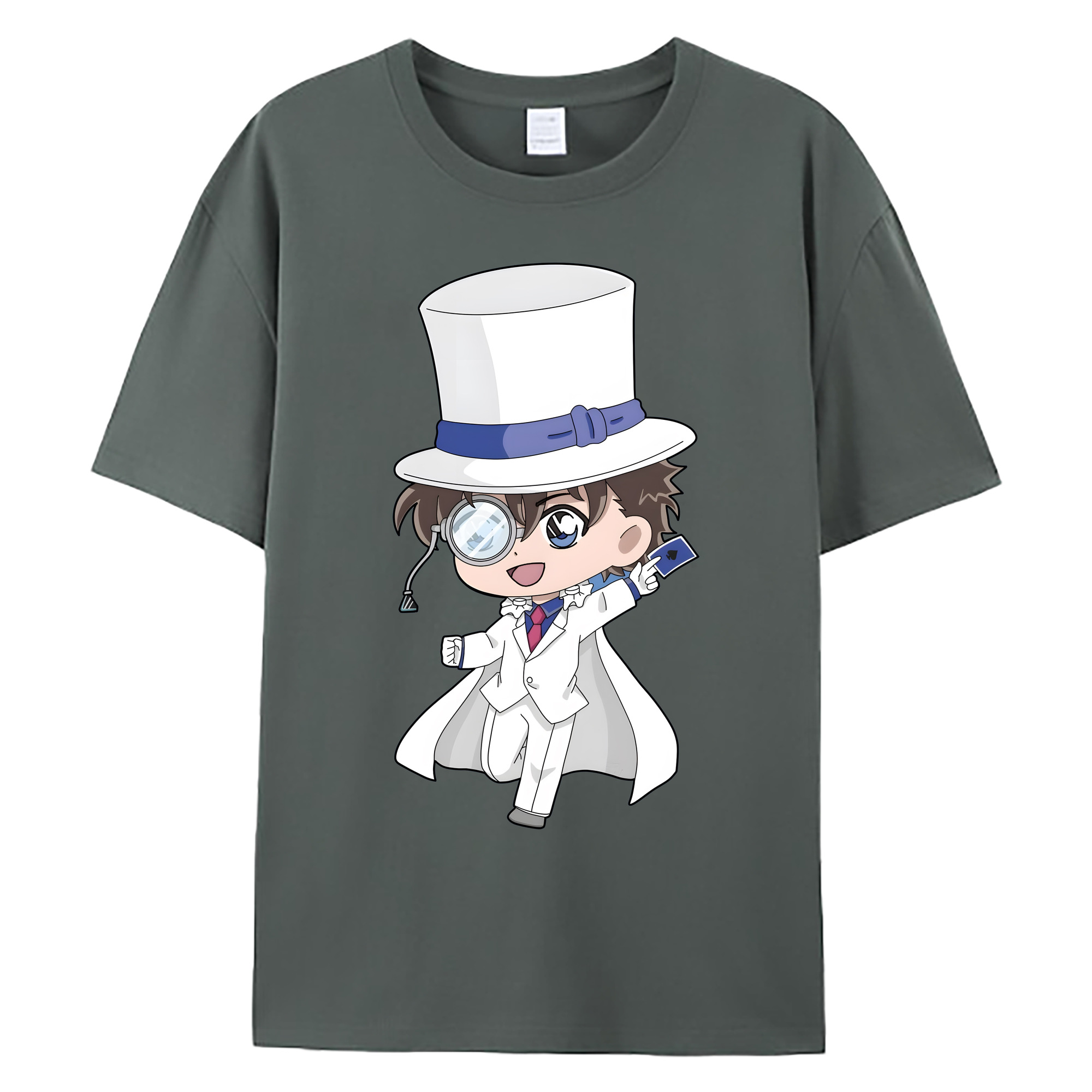 （画像用） 名探偵コナン くろば かいと Detective Conan Kuroba Kaito 綿100％ メンズ半袖Tシャツ｜肌触りやわらか＆通気性